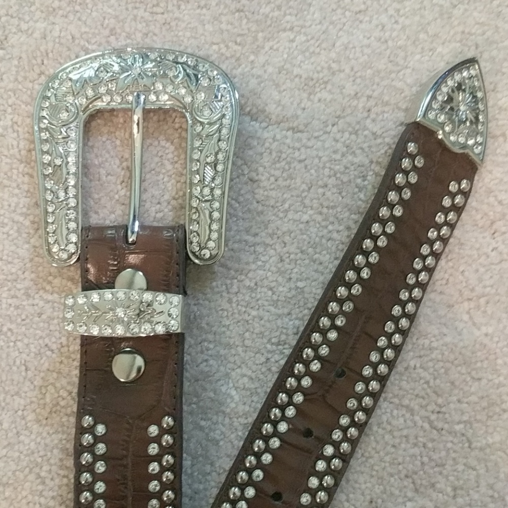 Rhinestone bling belt